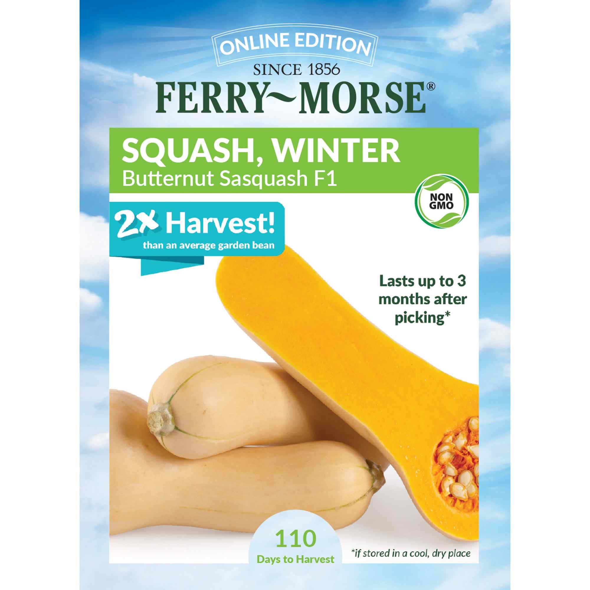 Ferry-Morse squash butternut sasquash F1 seed packet